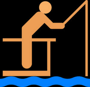 Fishing Iconon Dock PNG image with transparent background