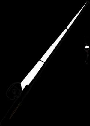 Fishing Rod Silhouette PNG image with transparent background