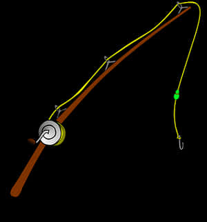 Fishing Rod Vector Illustration PNG image with transparent background