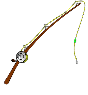 Fishing Rod Vector Illustration PNG Image