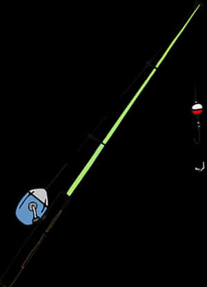 Fishing Rodand Tackle Setup PNG image with transparent background