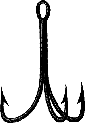 Fishing Png Crazywidow Info - 3 Hook Fish Hook, Transparent Png PNG with transparent background