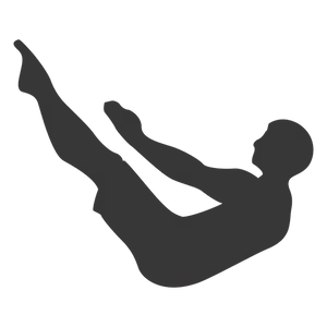 Fitness Exercise Silhouette Stretching Pose PNG Image