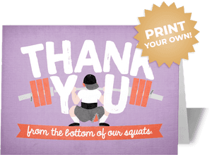 Thank You Card Fitness, HD Png Download PNG image with transparent background