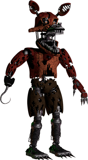 Five Nights At Freddy's 4 Five Nights At Freddy's - Fnaf Nightmare Foxy Full Body, HD Png Download PNG image with transparent background