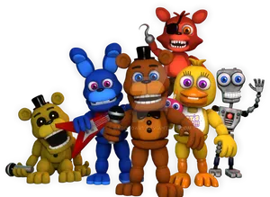 Five Nightsat Freddys Group PNG Image