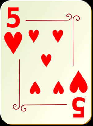 Five_of_ Hearts_ Playing_ Card PNG image with transparent background