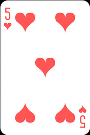 Five_of_ Hearts_ Playing_ Card PNG with transparent background