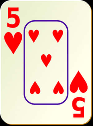 Five_of_ Hearts_ Playing_ Card PNG image with transparent background