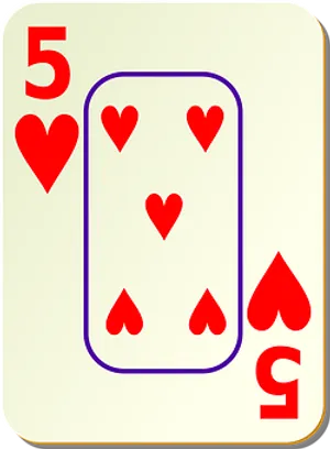 Five_of_ Hearts_ Playing_ Card PNG Image