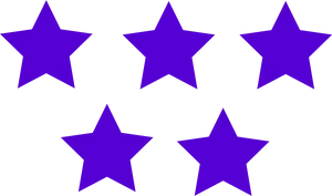 Five Purple Stars Black Background PNG Image