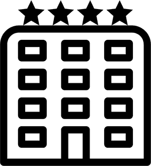 Five Star Hotel Icon PNG image with transparent background