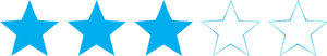 Five Star Rating Gradient PNG Image