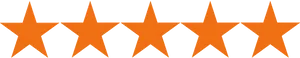 Five Star Rating Graphic PNG Image