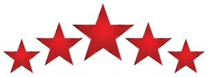 Five Star Rating Graphic PNG Image