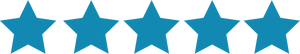 Five Star Rating Graphic PNG Image