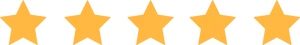 Five Star Rating Graphic PNG Image