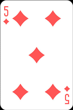 Fiveof Diamonds Playing Card PNG image with transparent background