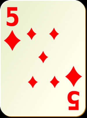 Fiveof Diamonds Playing Card PNG image with transparent background