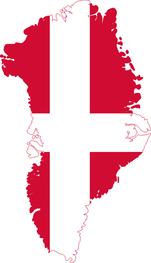 Flag Map Of Greenland - Flag Map Of Denmark, HD Png Download PNG image with transparent background