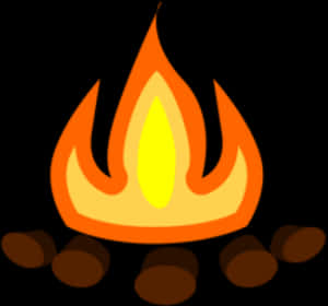 Flame Emoji Graphic PNG image with transparent background