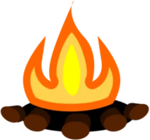 Flame Emoji Graphic PNG Image