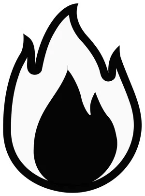 Flame Icon Simple Vector PNG Image