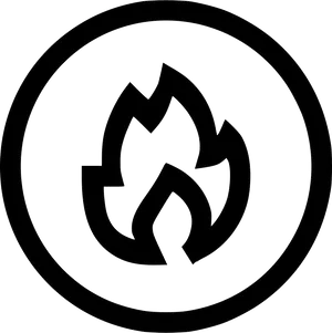 Flame Symbol Graphic PNG Image