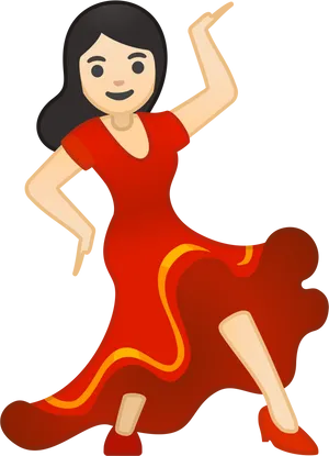 Flamenco Dancer Illustration PNG Image