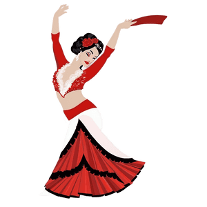 Flamenco Dancer in Action PNG 26 PNG image with transparent background