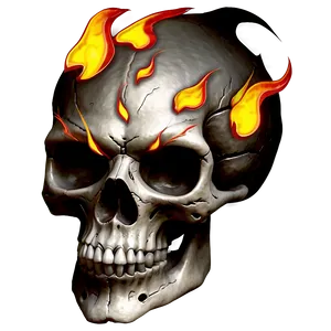 Flames Skull Face Image Png 06272024 PNG Image