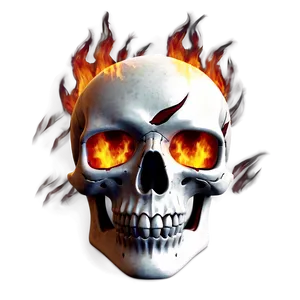 Flames Skull Face Image Png Eop PNG Image