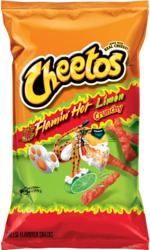 Flamin Hot Limon Cheetos Package PNG Image