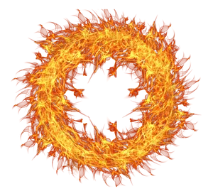 Flaming_ Circle_ Abstract_ Art PNG Image