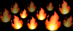 Flaming_ Emoji_ Pattern PNG image with transparent background