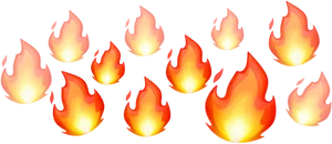 Flaming_ Emoji_ Pattern PNG Image