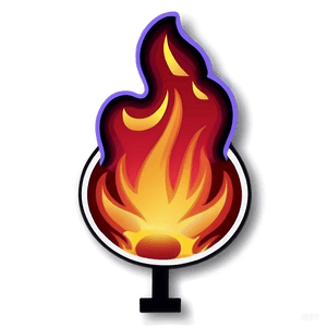 Flaming Fire Emoji Design PNG gvd19 PNG image with transparent background