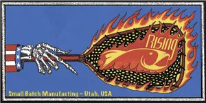 Flaming Fish Skeleton Artwork PNG Image