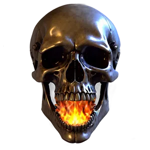 Flaming Horror Skull Png 18 PNG Image