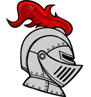 Flaming Knight Helmet Illustration PNG Image