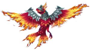 Flaming Phoenix Artwork PNG Image