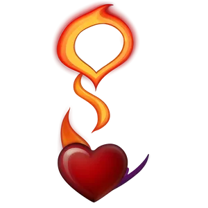 Flaming Red Heart Emoji Png Qvx51 PNG Image