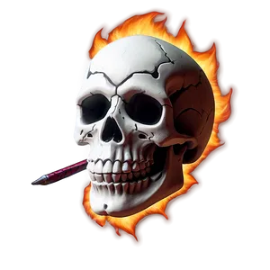 Flaming Skull Mirage Png Eyb PNG Image