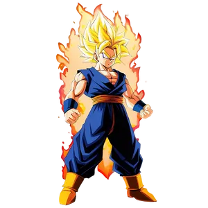 Flaming Super Saiyan Hair Png Khv6 PNG Image