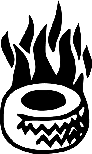 Flaming_ Tire_ Icon PNG image with transparent background