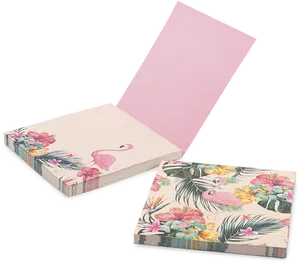 Flamingo Themed Sticky Notes PNG Image