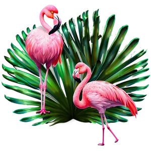 Flamingo Tropical Jungle Png Spc95 PNG Image