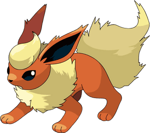 Flareon By Kirkbutler-d36eibx - Flareon Pokemon Eevee Evolution, HD Png Download PNG image with transparent background