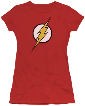 Flash Logo Red Tshirt PNG Image