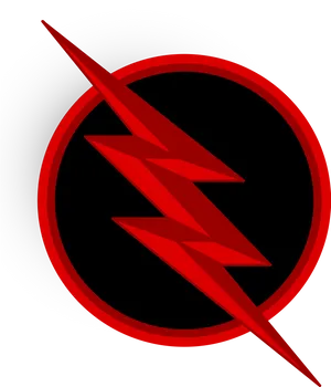 Flash Symbol Logo Redon Black PNG Image